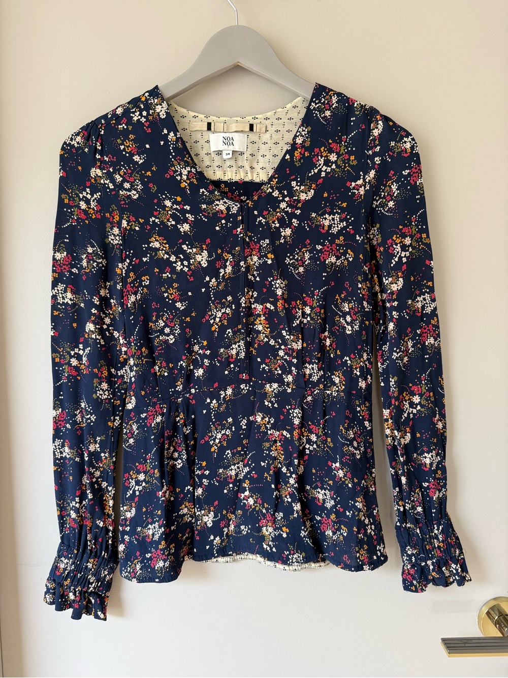 Noa Noa Long Sleeved Floral Blouse